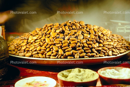 Roasted Beans, plate, mound, Tehran, Iran