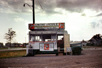 Cantine Rosalie, 7-Up, Catering Truck,  Quebec, Canada, 1950s