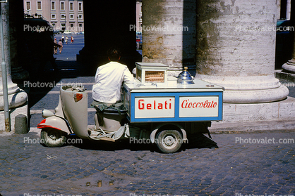 Gelati, Vespa, Scooter, Ice Cream Truck, Cioccolato, Tri-Wheeler, Three Wheeler, Three-wheeler, 3-Wheeler, Minicar, 1950s