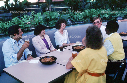 Women, Men, Drink, Beer, Hotel Restaurant, 31 July 1985