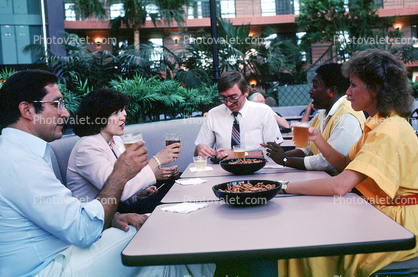 Women, Men, Drink, Beer, Hotel Restaurant, 31 July 1985