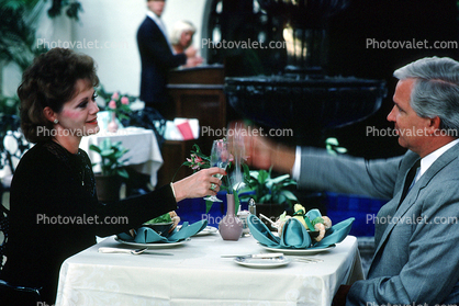 Dinner Setting, Table, Man and Woman, 14 September  1987