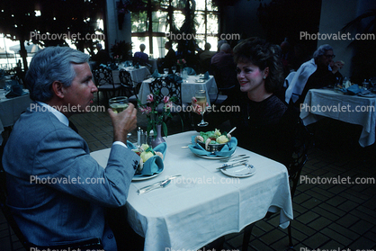 Dinner Setting, Table, Man and Woman, 14 September  1987