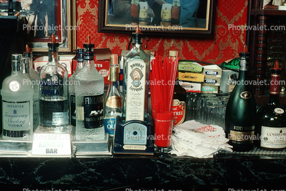 Bombay Gin, Hard Liquor, Alcohol, Tanqueray, Skyy, Vodka, Bottles, 18 January 1990