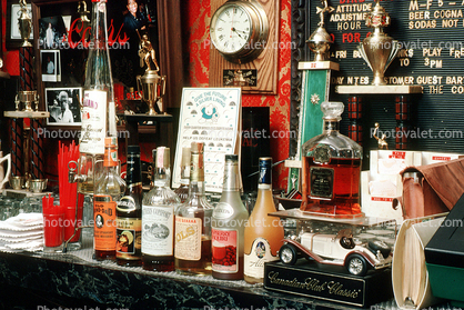 Hard Liquor, Alcohol Bar, Clock, Trophies, 18 January 1990