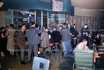 Japanese Food, Men in Suits, Drinking, Bar, Alcohol, 1950s