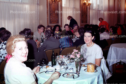 Bernice Hemphill. Women, smiles, table, 1970s