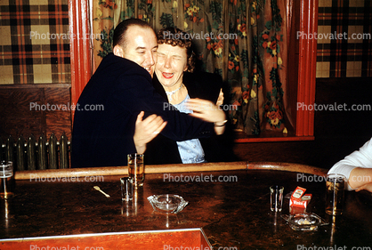 Bar, Getting Drunk, Drinking, Alcohol, Bottles, 1950s
