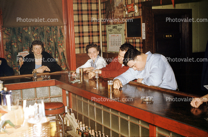 Passed out, Bar, Getting Drunk, Drinking, Alcohol, Bottles, 1950s