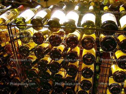 White Wine, Rack, Bottles