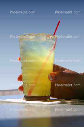 glass, ice, straw, drink