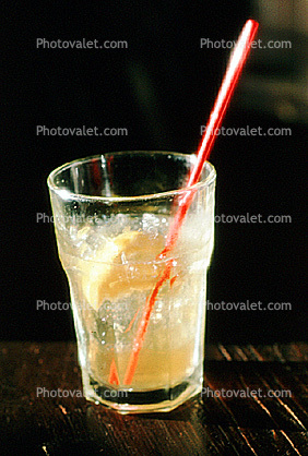 hard drink, glass, straw, liquor, lemon