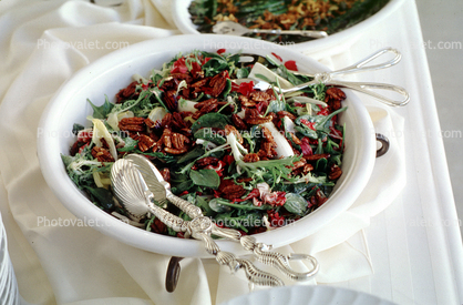 Salad Platter, tongs
