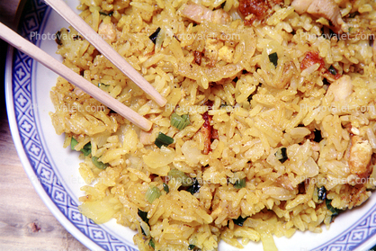 Shrimp Fried Rice, Chinese Food, China, Bowl, Plate, chopsticks, Chinese, Asian, Asia