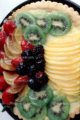 Blackberry Strawberry Orange Kiwi Fruit Pastry