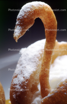 Japanese Swan Pastry, powdered sugar
