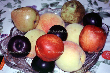 Nectarines, pear, apple, plum, texture, background