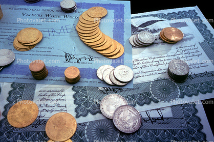 Gold Coins, Stocks and Bonds