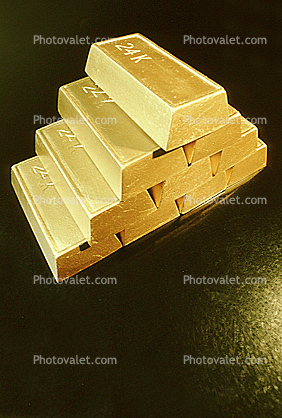 solid gold bricks, Gold Bars