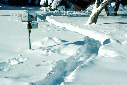 Mailbox, mail box, snow, ice, cold, powder, Frozen, Icy, Snowy, Winter, Wintry