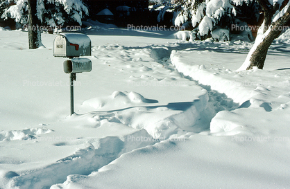 Mailbox, mail box, snow, ice, cold, powder