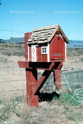 Mailbox, mail box, barn, shingle roof