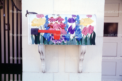Mailbox, mail box, flowers