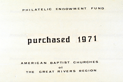 Philatelic Endowment Fund, Purchased 1974, 1970s