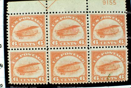 Jenny Biplane Airmail Stamp, Six Cents, Philatelic Endowment Fund