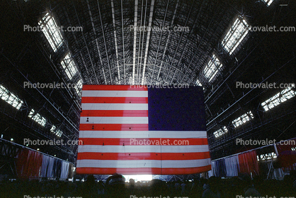 Moffett Field Airship Hangar, Old Glory, USA, United States of America, Star Spangled Banner