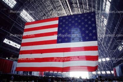 Moffett Field Airship Hangar, Old Glory, USA, United States of America, Star Spangled Banner
