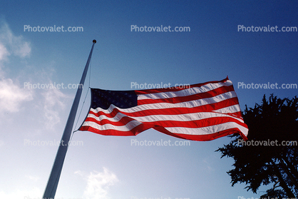 Half Mast, Old Glory, USA, United States of America, Star Spangled Banner