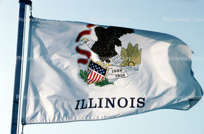 Illinois, State Flag, USA, Fifty State Flags