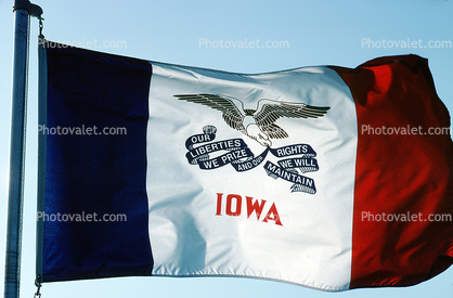 Iowa, State Flag, USA, Fifty State Flags