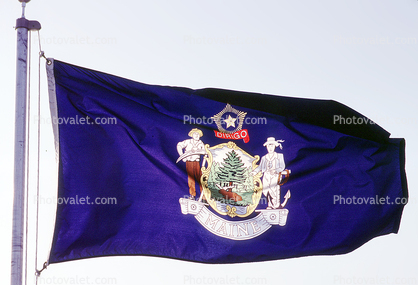 Maine State Flag, Dirigo, Fifty State Flags