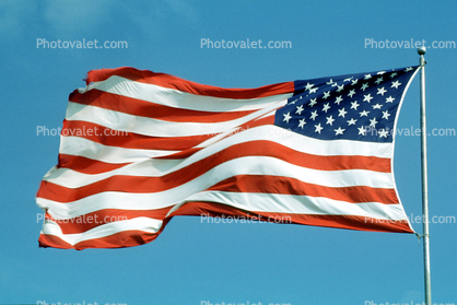 Star Spangled Banner, Old Glory, USA Flag, United States of America, Wind, windblown
