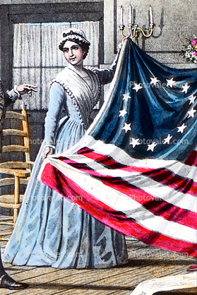 Betsy Ross, Original Thirteen Colonies, Star Spangled Banner, for the American Revolution