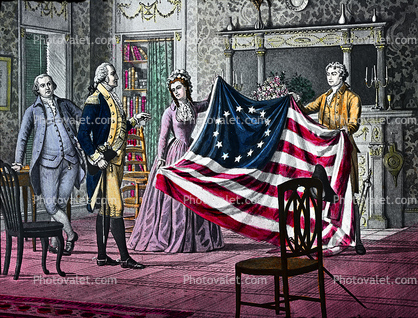 Betsy Ross, History, Original Thirteen Colonies, 13-Stars Flag