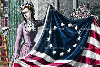 Betsy Ross, Original Thirteen Colonies, American Revolution, Star Spangled Banner