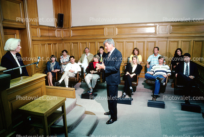 Trial, Court Session, lawyer, jury, defendant, witness stand, Juror, People