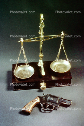 Scales of Justice, Hand Gun, Revolver, Gun Control, Pistol, Second Amendment
