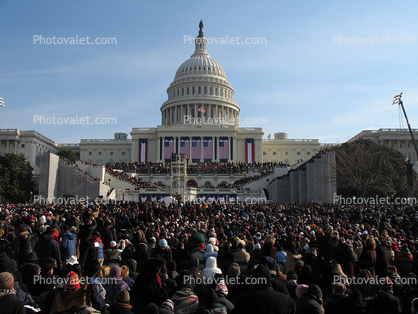 President Barrack Obama Inauguration, 2008, people, crowds, voters