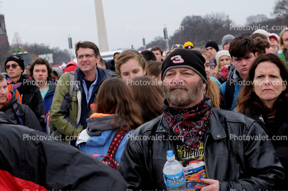 Crowds looking on, Trump Inauguration Day, 20/01/2017