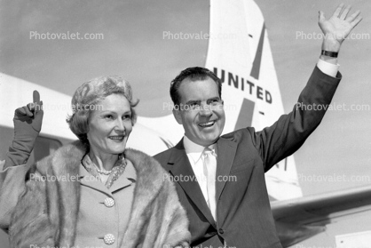 Vice President Richard M. Nixon, wife Pat, 1950s