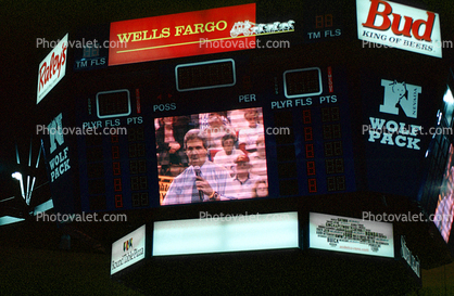 Scoreboard, Crowds, Supporters, Voters, Lawlor Events Center, John Kerry Rally 2004