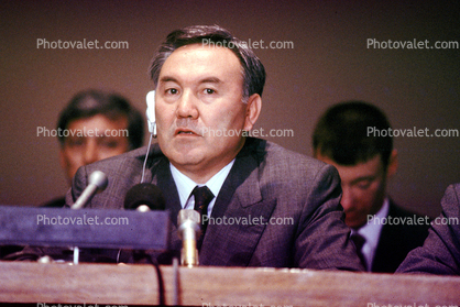 Nursultan Nazarbayev, President of Kazakstan at the UN, May 21 1992 UN