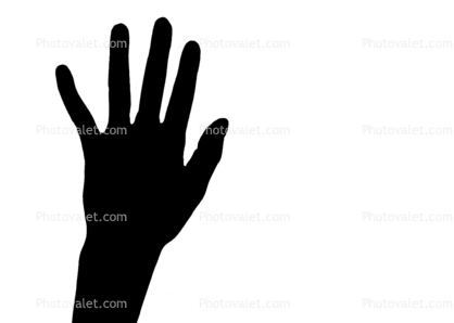 Hand silhouette, logo, shape
