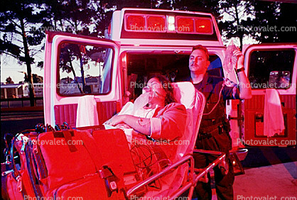 ambulance, flashing lights