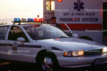 Police Car, Ambulance, Great Highway, San Francisco, Police Car