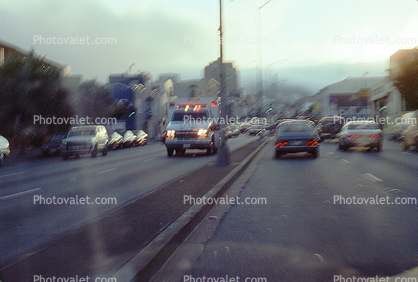 ambulance, Cars, Lombard Street